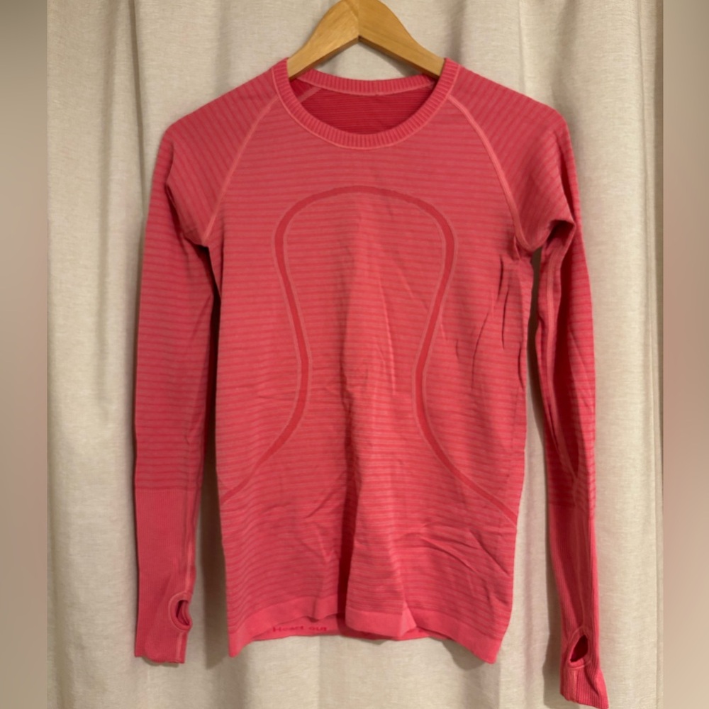 lululemon athletica Swiftly Tech Top Pink Sz 4 XS